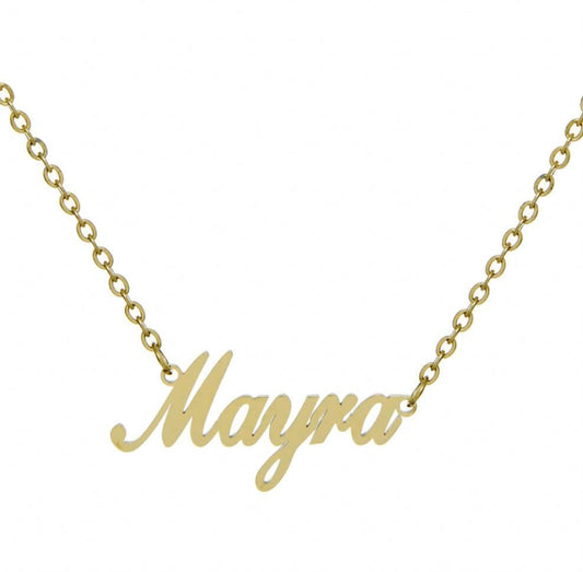 Script Nameplate Necklace Necklace aiobo