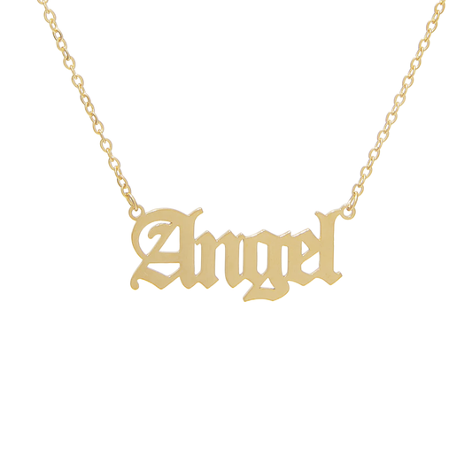 Angel Nameplate Necklace