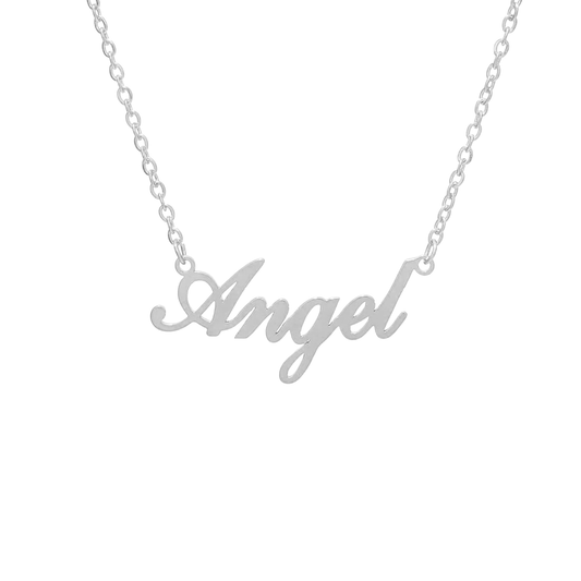 Angel Nameplate Necklace