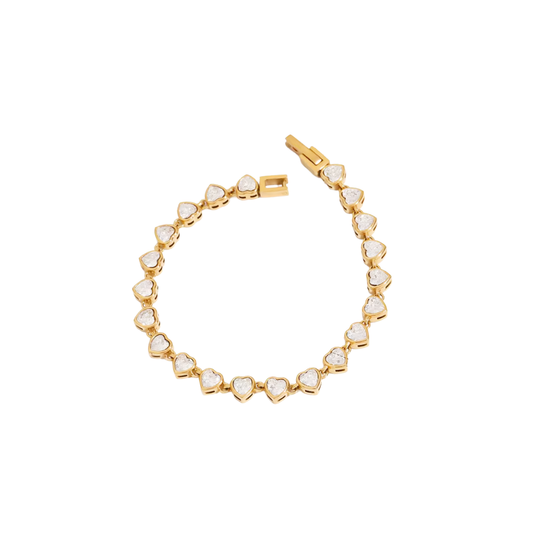 Bezel Heart Bracelet