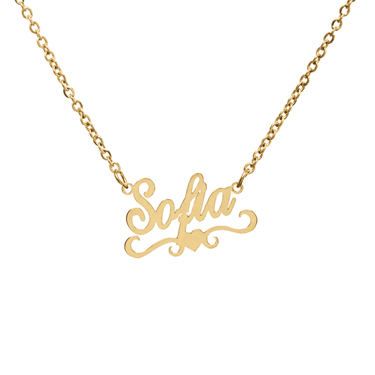 Custom Heart Nameplate