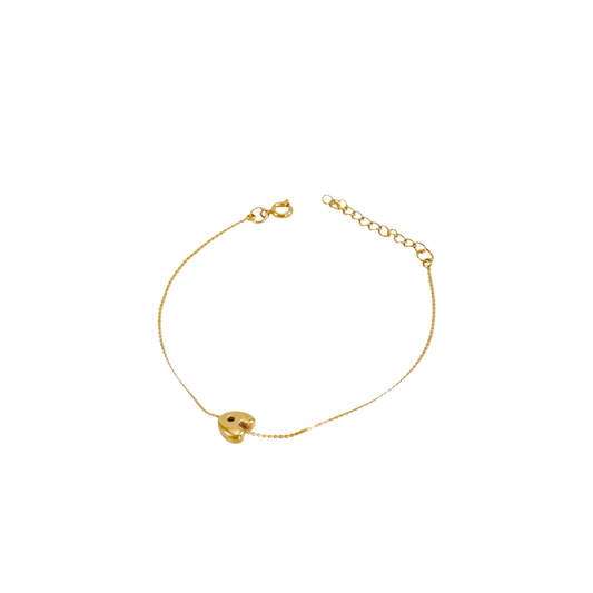 Dainty Bubble Initial Bracelet