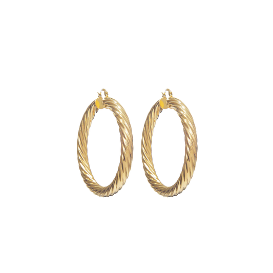 Gold Twist Hoops