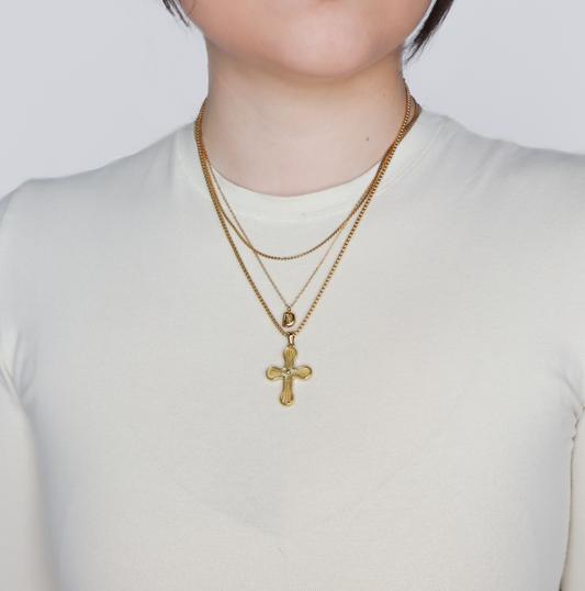 Dainty Bubble Initial Necklace