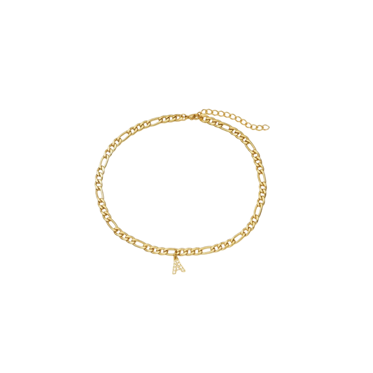 Iced Initial Anklet