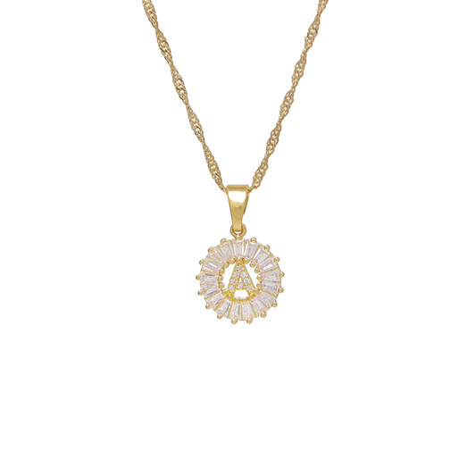 Iced Initial Pendant Necklace