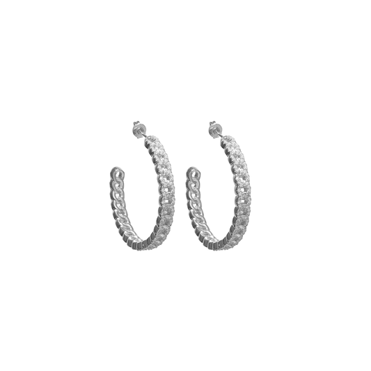 Iced Link Hoops
