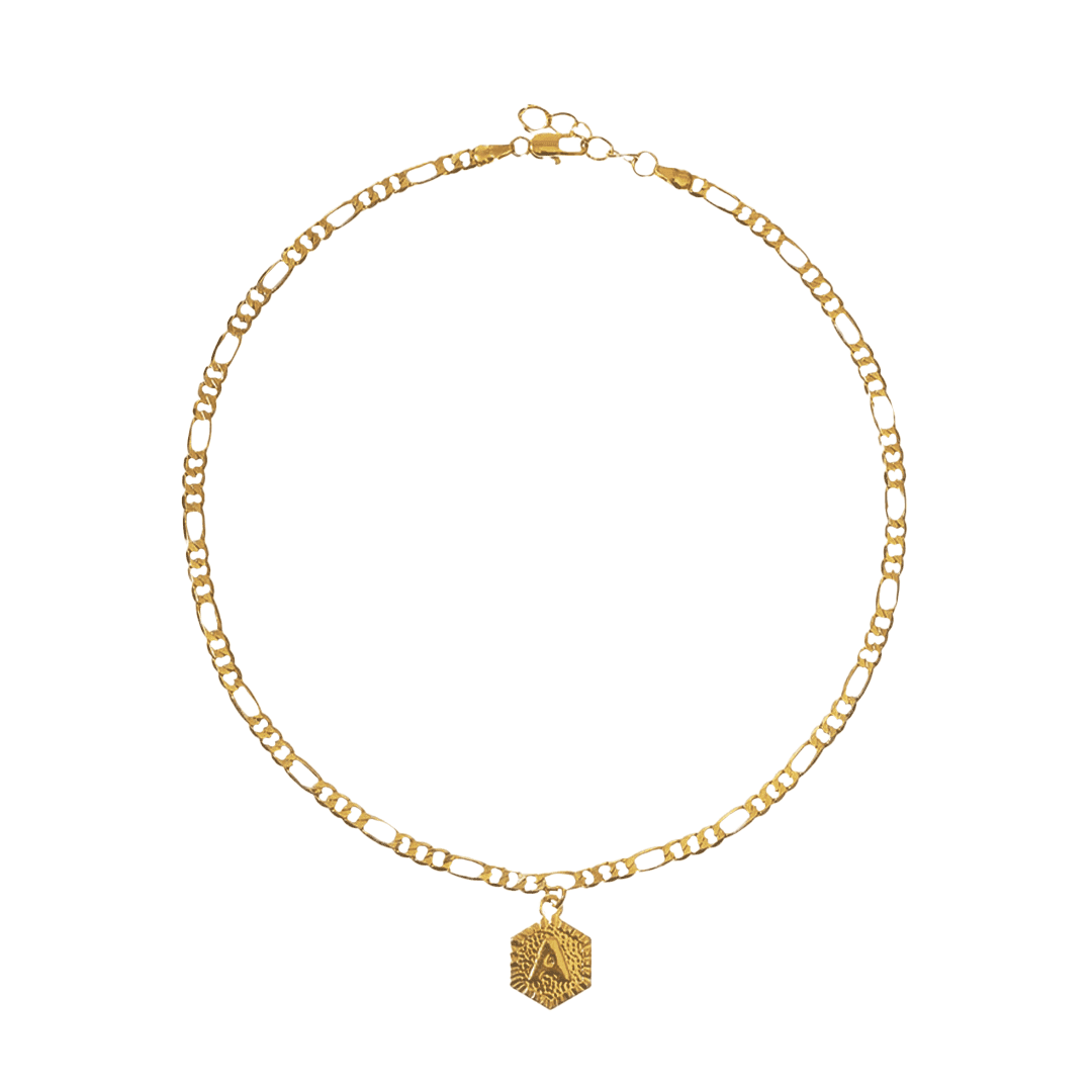 Chain Anklet Letter E Anklet BEBERLINI Letter E CZ Charm Initial