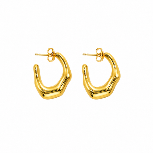Luna Sculpted Hoop Earrings