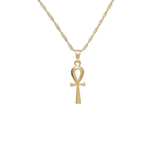 Mini Ankh Cross Pendant Necklace