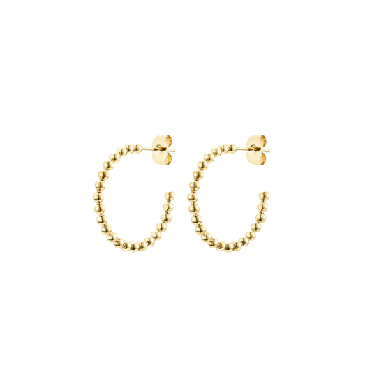 Open Ball Hoop Earrings