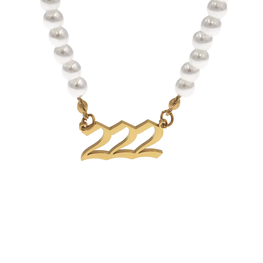 Pearl Angel Numbers Necklace