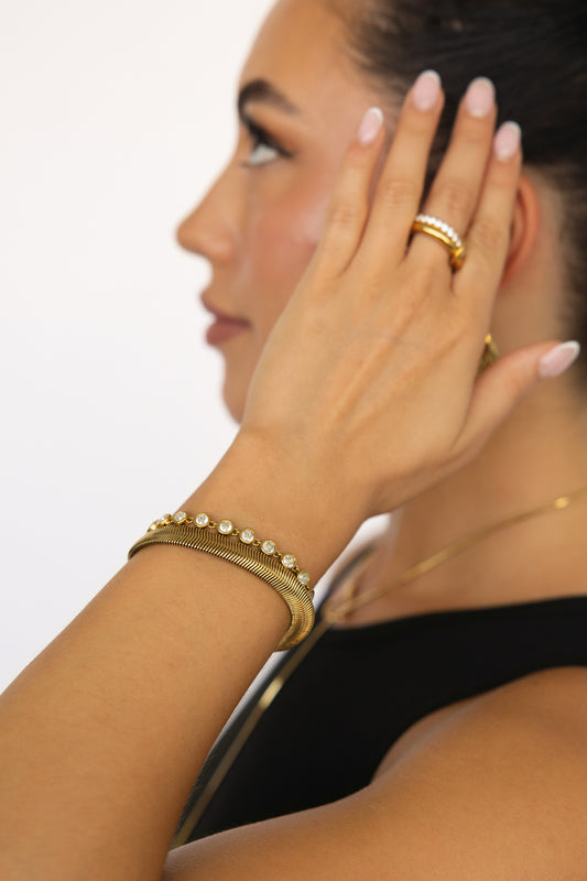 Thick Herringbone Bracelet