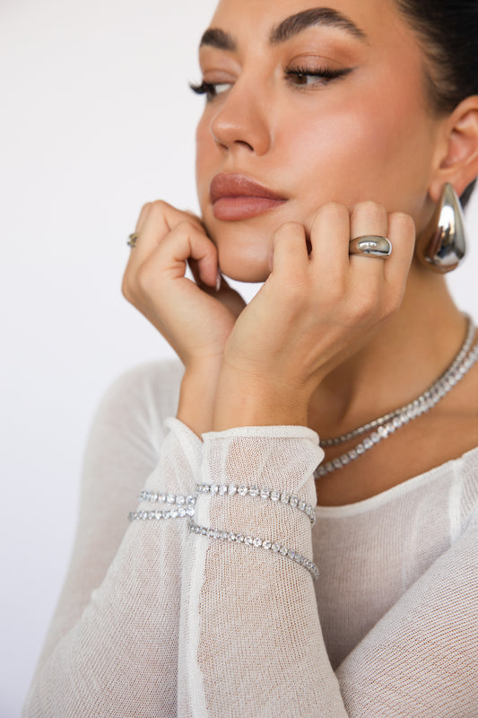 Hour Glass Tennis Bracelet