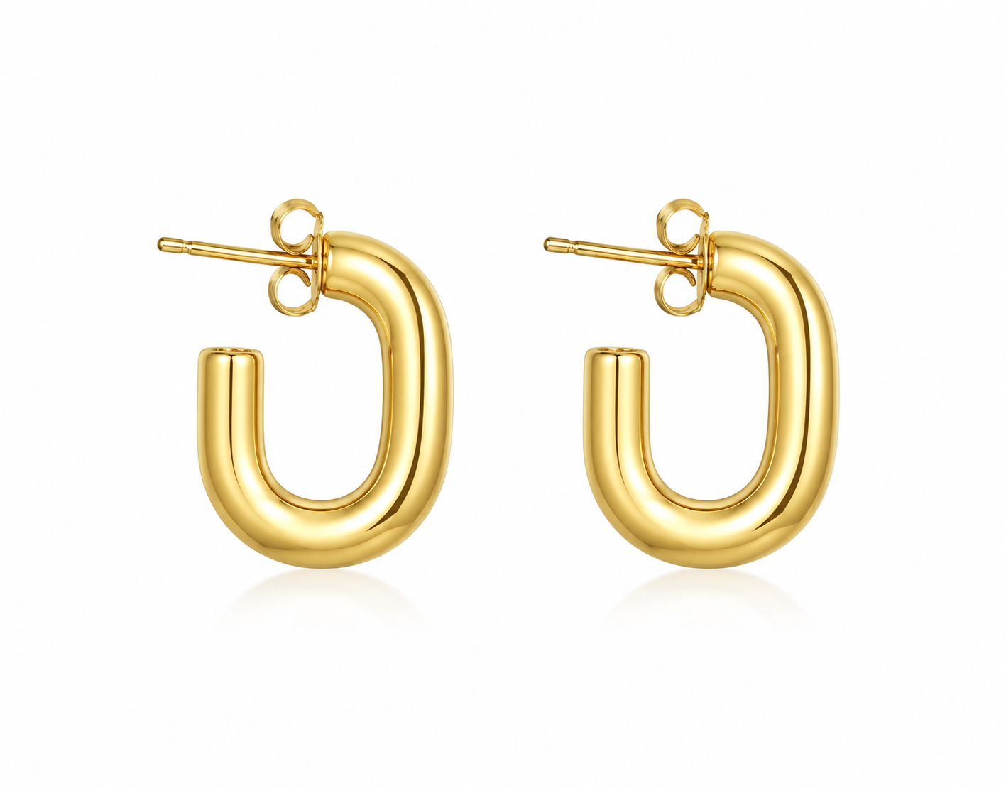 Timeless Golden Oval Hoops