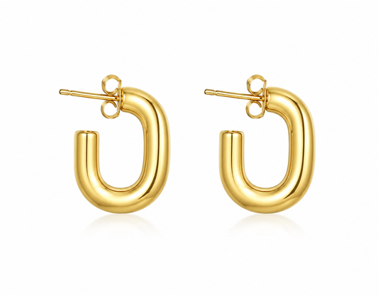 Timeless Golden Oval Hoops