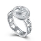 Heart & Dagger Chain Link Ring