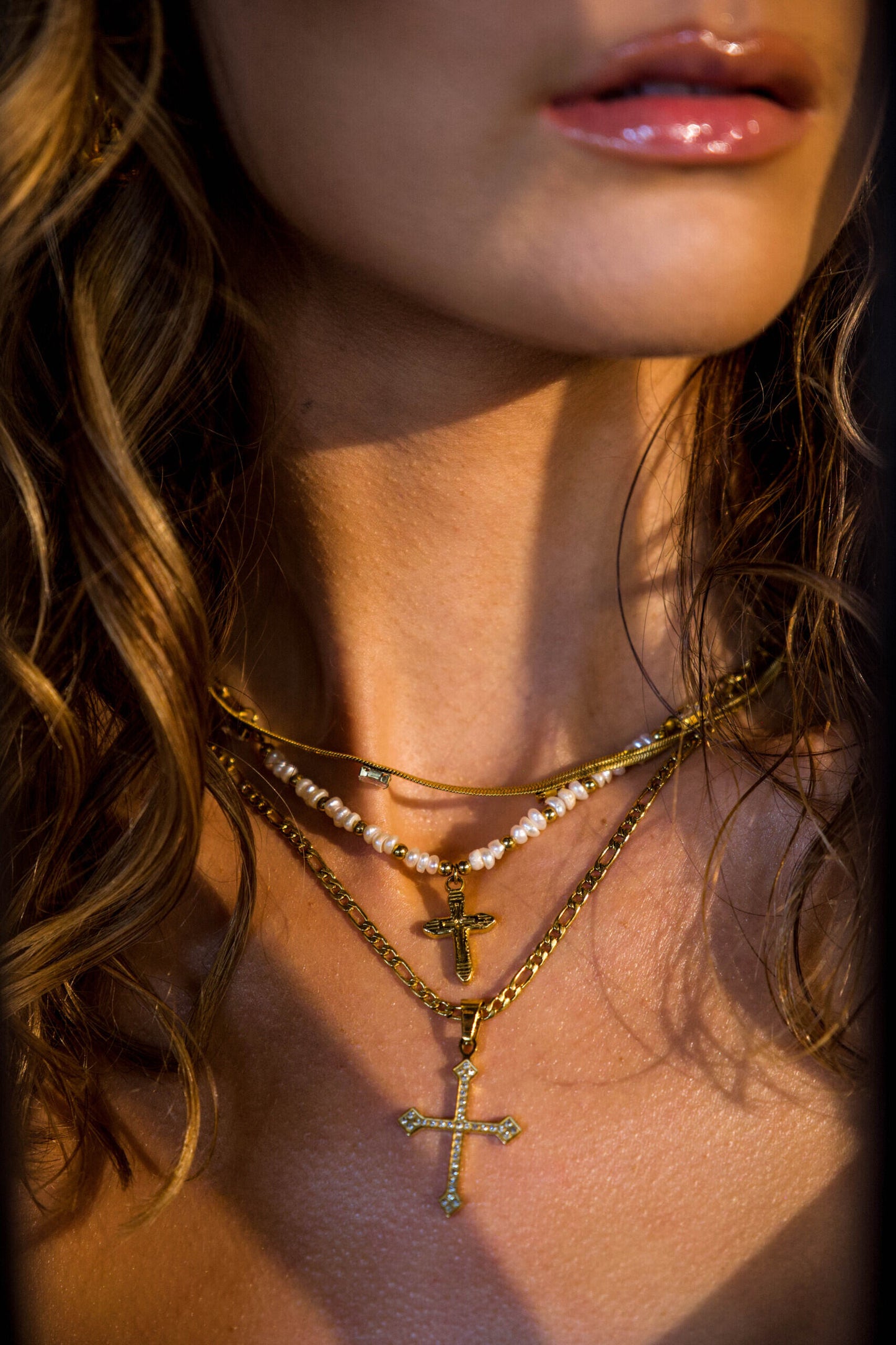 Beaded Cross Necklace
