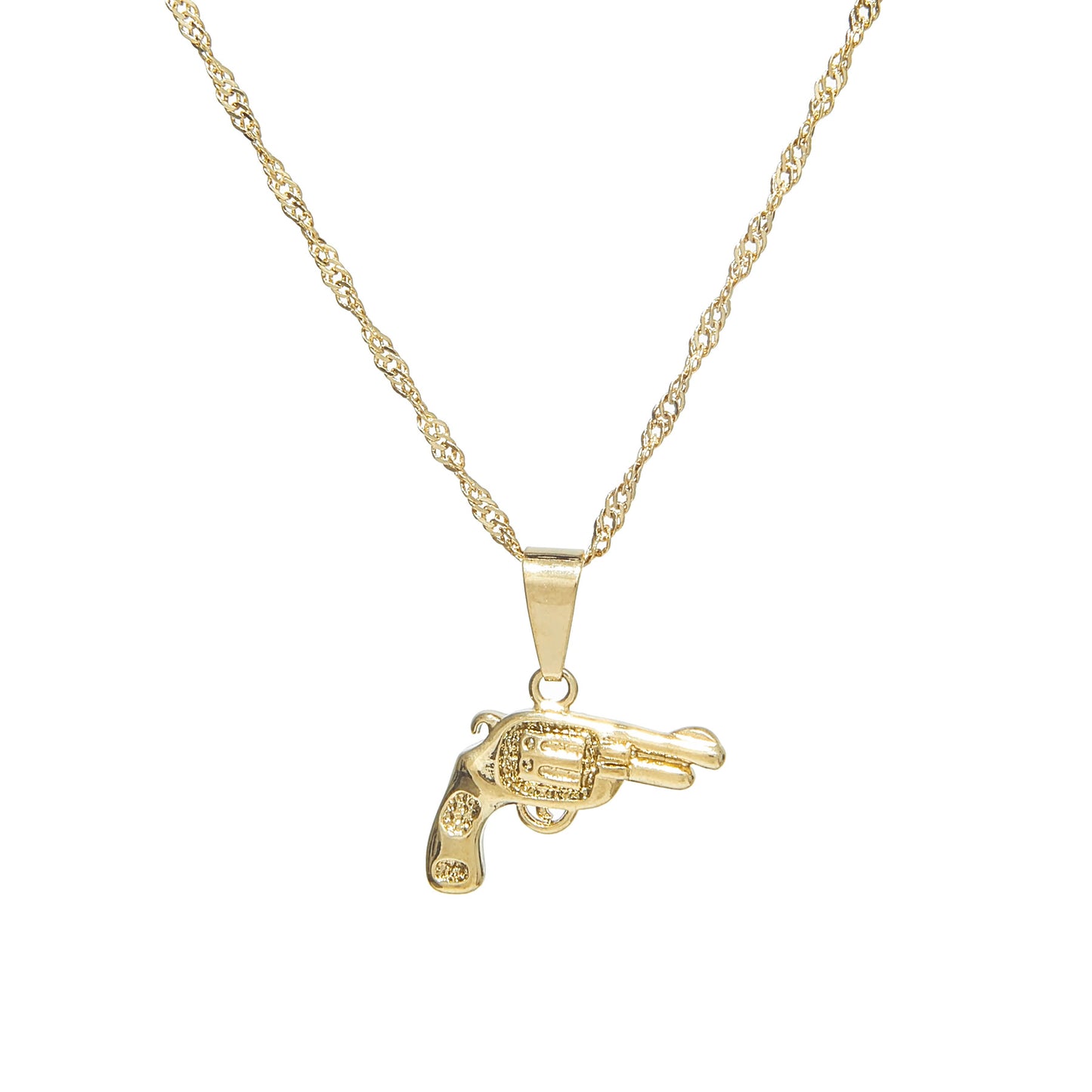 Pistol Pendant Necklace