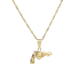 Pistol Pendant Necklace