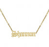 Classic Old English Nameplate Necklace
