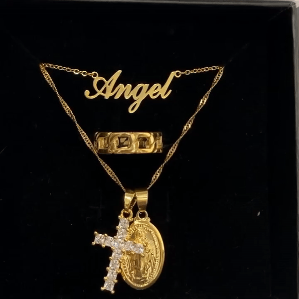 Angel Nameplate Necklace