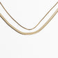 Layered Stack Herringbone Necklace