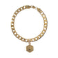 Gold Initial Pendant Bracelet