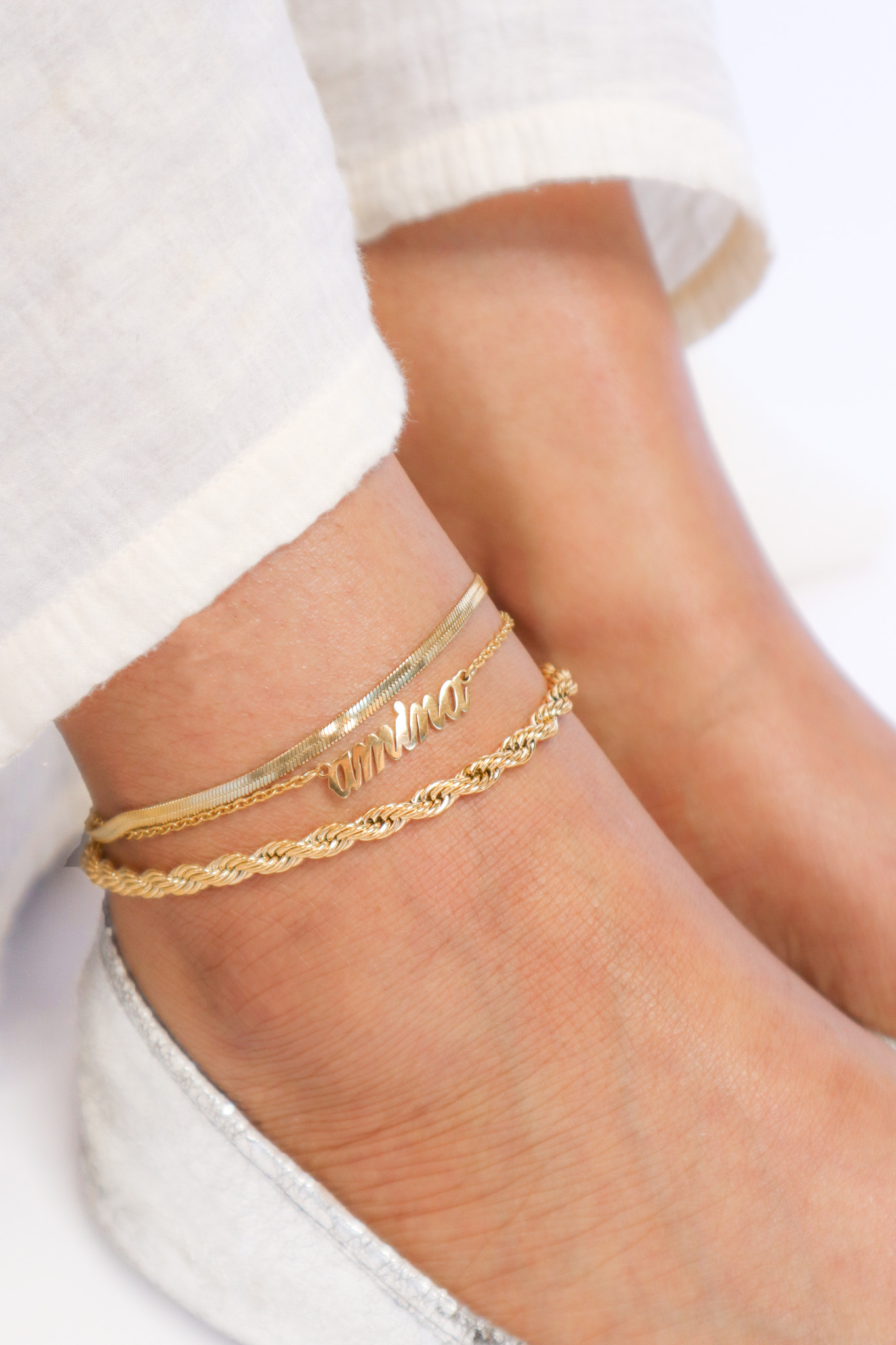 Herringbone Anklet