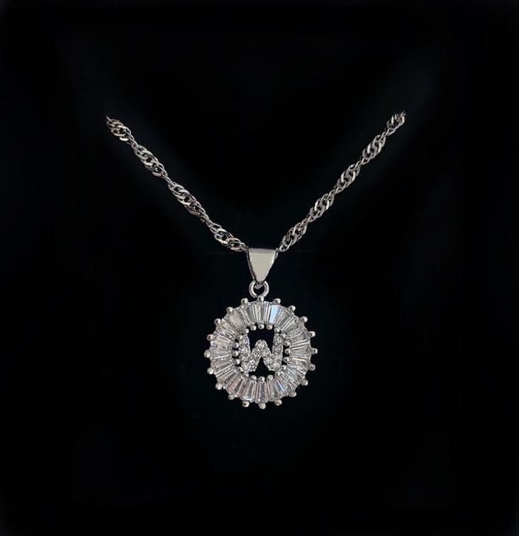 Iced Initial Pendant Necklace