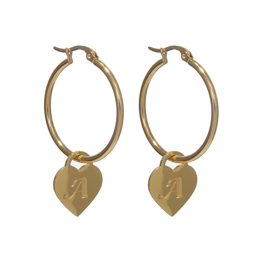 Heart Script Hoops