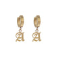 Old English Huggie Earrings