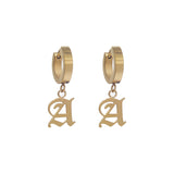 Old English Huggie Earrings