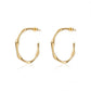 Bamboo Open Hoop Earrings