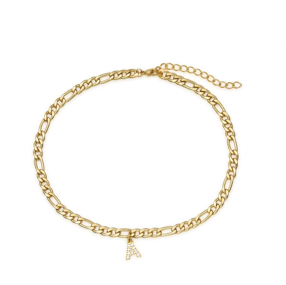 Iced Initial Anklet