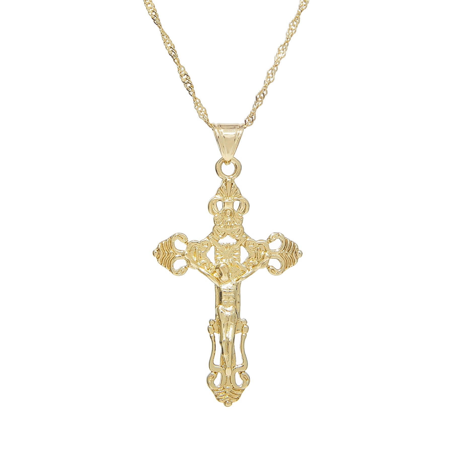 ★COURONNE★ Viva Cross 17_RXBRX25123SIX Moissanite Round Cut Bottoni Cross Pendant – APORRO