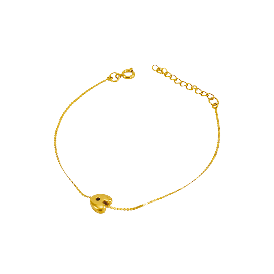 Dainty Bubble Initial Bracelet