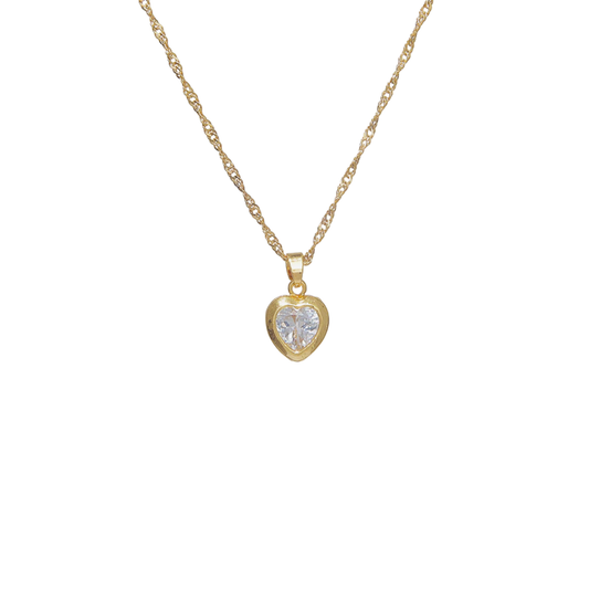 Crystal Heart Pendant Necklace