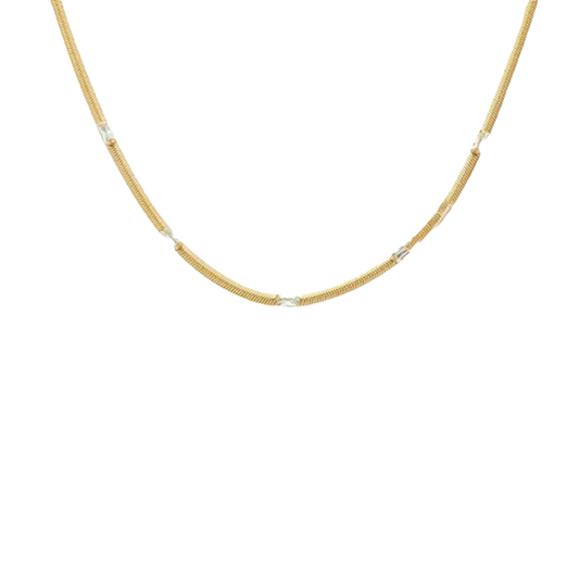 Crystal Herringbone Necklace