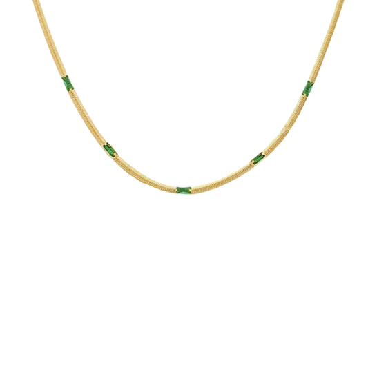 Crystal Herringbone Necklace