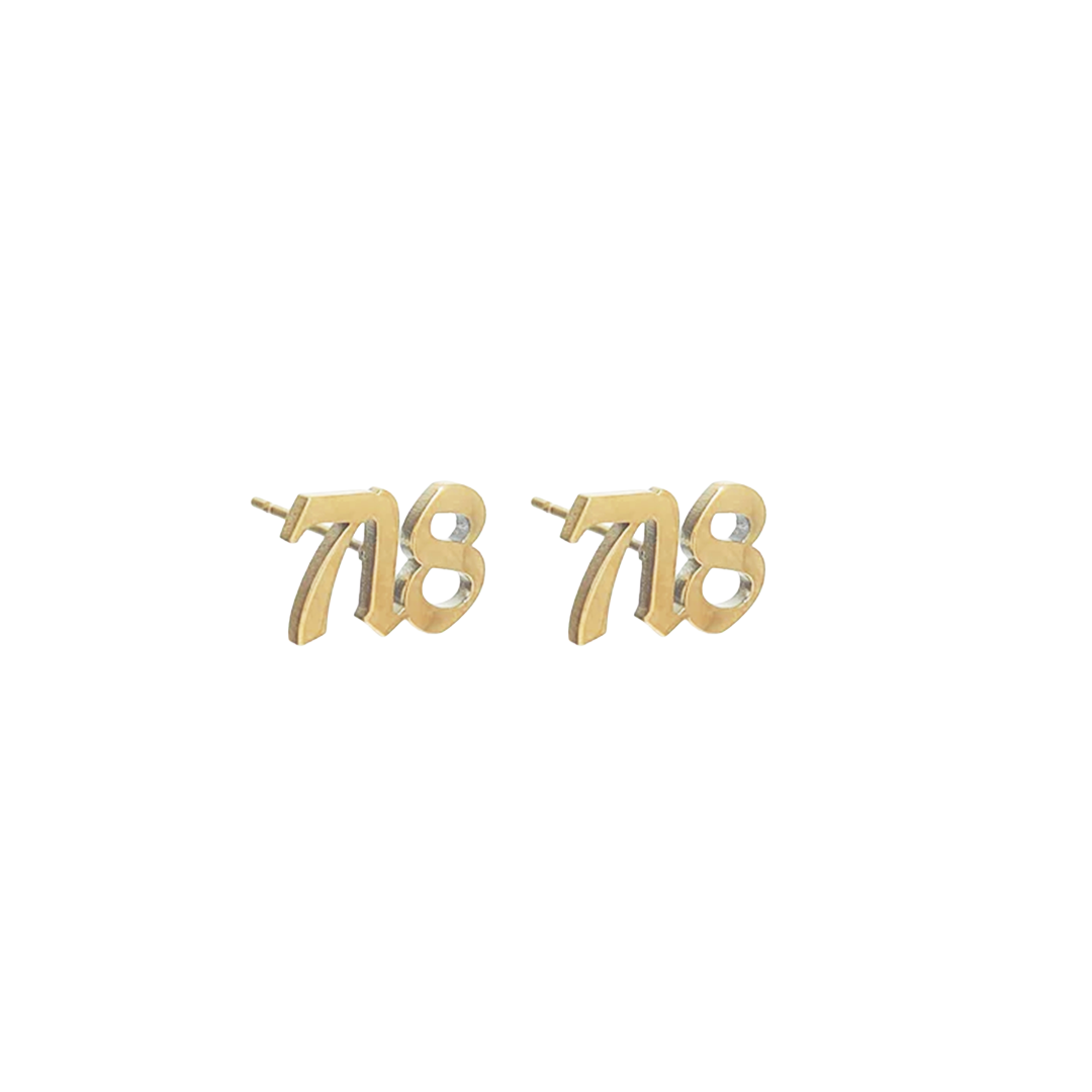 Custom Area Code Studs