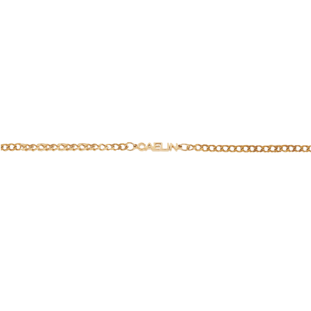 Custom Block Name Bracelet