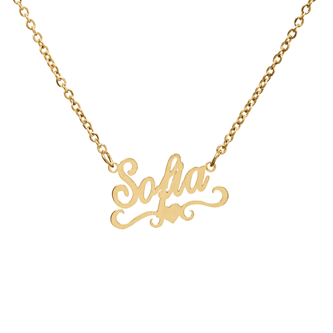 Custom Heart Nameplate