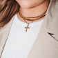 Gem Cross Pendant Necklace