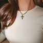 Gem Cross Pendant Necklace