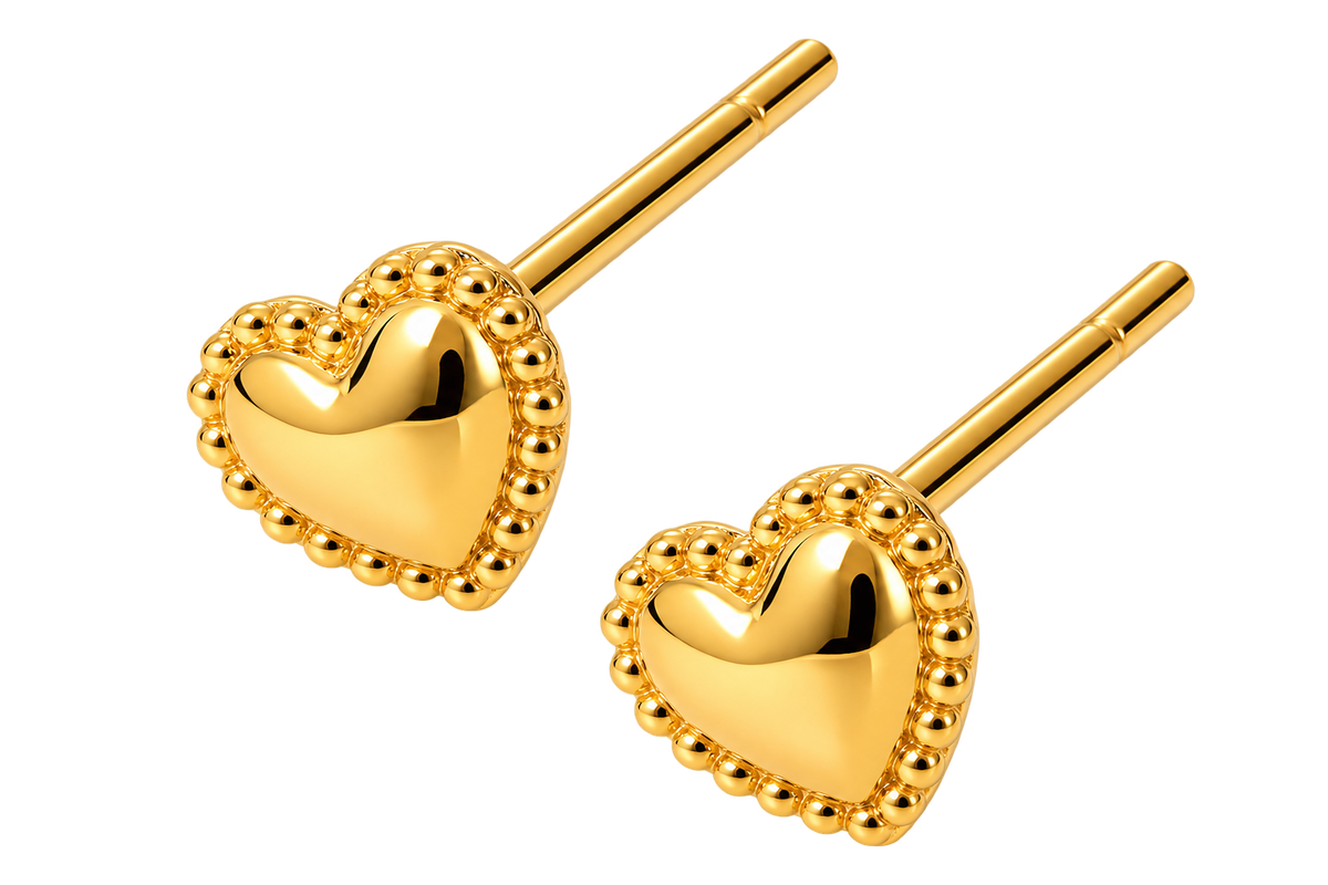 Dainty Heart Studs