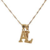 Double Block Letter Necklace