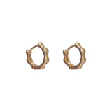 Mini Bamboo Huggie Earrings