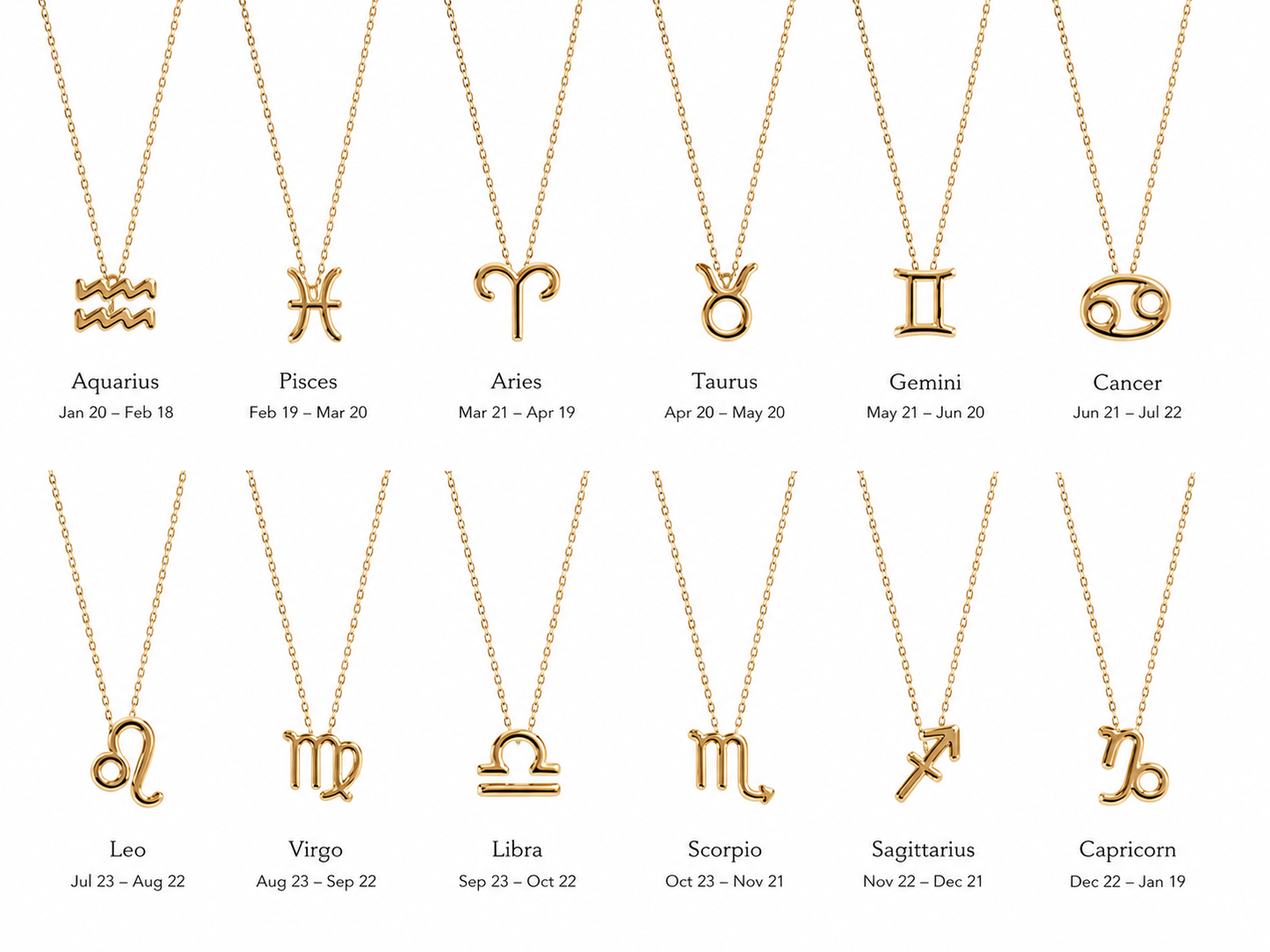 Celestial Zodiac Pendant Necklace