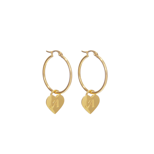 Heart Script Hoops